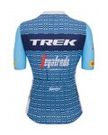 SANTINI Cyklistický dres s krátkým rukávem - TREK SEGAFREDO 2023 LADY FAN LINE - světle modrá/bílá