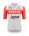 SANTINI Cyklistický dres s krátkým rukávem - TREK SEGAFREDO 2023 ORIGINAL - červená/bílá