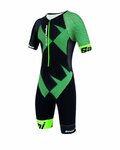 SANTINI Cyklistický overal - X IRONMAN CUPIO - černá/zelená