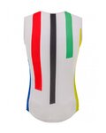 SANTINI Cyklistické triko bez rukávů - UCI SALO' DEL GARDA 1962 - duhová/bílá