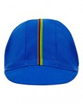 SANTINI Cyklistická čepice - UCI RAINBOW - duhová/modrá
