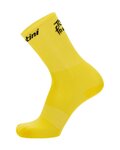 SANTINI Cyklistické ponožky klasické - TOUR DE FRANCE 2024 - žlutá