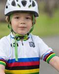 SANTINI Cyklistický dres s krátkým rukávem - UCI KIDS - vícebarevná/bílá