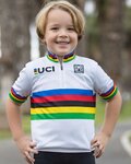 SANTINI Cyklistický dres s krátkým rukávem - UCI KIDS - vícebarevná/bílá