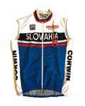 SANTINI Cyklistická vesta - TEAM SLOVAKIA 2016 - bílá/modrá