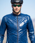 SANTINI Cyklistická větruodolná bunda - MARZO - modrá