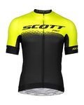 SCOTT Cyklistický dres s krátkým rukávem - RC PRO 2019 - černá/žlutá