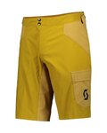 SCOTT Cyklistické kalhoty krátké bez laclu - TRAIL FLOW - žlutá