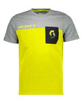SCOTT Cyklistické triko s krátkým rukávem - FACTORY TEAM - žlutá/šedá/černá