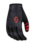 SCOTT Cyklistické rukavice dlouhoprsté - TRACTION LF - černá/červená