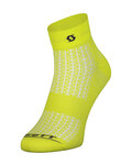 SCOTT Cyklistické ponožky kotníkové - PERFORMANCE QUARTER - žlutá/černá