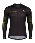SCOTT Cyklistický dres s dlouhým rukávem letní - RC TEAM 10 SUMMER - černá/žlutá