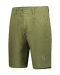 SCOTT Cyklistické kalhoty krátké bez laclu - TRAIL MTN - zelená
