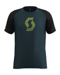 SCOTT Cyklistické triko s krátkým rukávem - 10 ICON RAGLAN - černá/modrá