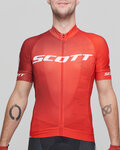 SCOTT Cyklistický dres s krátkým rukávem - RC PRO 2021 - červená/bílá