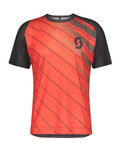 SCOTT Cyklistický dres s krátkým rukávem - TRAIL VERTIC - červená/šedá