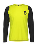 SCOTT Cyklistický dres s dlouhým rukávem letní - TRAIL PROGRESSIVE - žlutá/černá