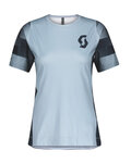 SCOTT Cyklistický dres s krátkým rukávem - TRAIL VERTIC LADY - světle modrá