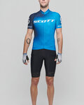 SCOTT Cyklistický krátký dres a krátké kalhoty - RC PRO 2021 - modrá/černá