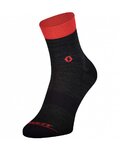 SCOTT Cyklistické ponožky klasické - SCOTT TRAIL QUARTER - červená/černá