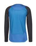 SCOTT Cyklistický dres s dlouhým rukávem letní - TRAIL PROGRESS - černá/modrá