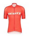 SCOTT Cyklistický dres s krátkým rukávem - RC PRO SS - bílá/červená