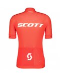 SCOTT Cyklistický dres s krátkým rukávem - RC PRO SS - bílá/červená