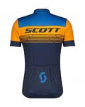 SCOTT Cyklistický krátký dres a krátké kalhoty - RC TEAM 20 SS - oranžová/modrá
