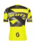 SCOTT Cyklistický dres s krátkým rukávem - RC PREMIUM CLIMBER - černá/žlutá