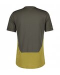 SCOTT Cyklistický dres s krátkým rukávem - TRAIL FLOW DRI SS - zelená/šedá
