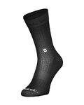 SCOTT Cyklistické ponožky klasické - PERFOMANCE CREW  - černá/bílá