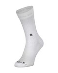 SCOTT Cyklistické ponožky klasické - PERFORMANCE CREW - bílá/černá