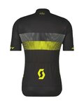 SCOTT Cyklistický dres s krátkým rukávem - TEAM 10 - černá/žlutá