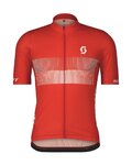 SCOTT Cyklistický dres s krátkým rukávem - TEAM 10 - červená