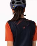 SCOTT Cyklistický dres s krátkým rukávem - TRAIL VERTIC SS LADY - modrá/oranžová