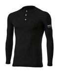 SIX2 Cyklistické triko s dlouhým rukávem - SERAFINO MERINOS - černá