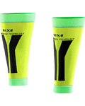 SIX2 Cyklistické návleky po kolena - CALF - žlutá/zelená