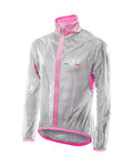 SIX2 Cyklistická větruodolná bunda - GHOST - růžová/transparentní