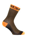 SIX2 Cyklistické ponožky klasické - COMP SHO - oranžová/černá