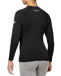 SIX2 Cyklistické triko s dlouhým rukávem - TS2 MERINOS - černá