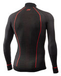 SIX2 Cyklistické triko s dlouhým rukávem - TS3 W CU - červená/černá