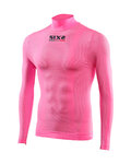 SIX2 Cyklistické triko s dlouhým rukávem - TS3 C - růžová