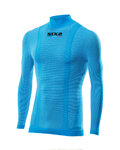 SIX2 Cyklistické triko s dlouhým rukávem - TS3 - světle modrá