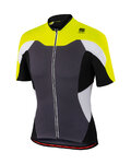 SPORTFUL Cyklistický dres s krátkým rukávem - CRANK - žlutá/šedá