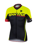 SPORTFUL Cyklistický dres s krátkým rukávem - SC TEAM - černá/žlutá