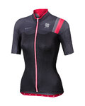 SPORTFUL Cyklistický dres s krátkým rukávem - BODYFIT PRO LADY - černá/červená
