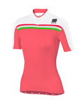 SPORTFUL Cyklistický dres s krátkým rukávem - ALLURE LADY - růžová/bílá