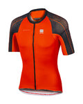 SPORTFUL Cyklistický dres s krátkým rukávem - BODYFIT SPEEDSKIN - oranžová/černá