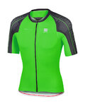 SPORTFUL Cyklistický dres s krátkým rukávem - BODYFIT SPEEDSKIN - zelená/černá