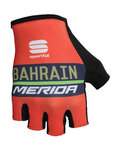 SPORTFUL Cyklistické rukavice krátkoprsté - BAHRAIN MERIDA 2018 - červená/černá/modrá